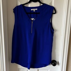 Stylish Cobalt Blue Sleeveless Blouse